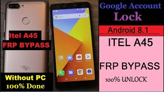 Itel A45 frp bypass without pc  How To Unlock Itel A45 Frp  Google Account Lock [upl. by Iggie]