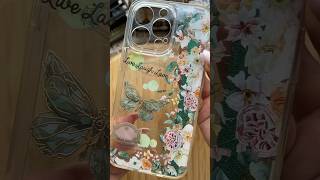 ASMR phone case DIY💚🪲🌿asmr diy phonecase fypシ゚viral journal aesthetic green satisfying [upl. by Enyahc]