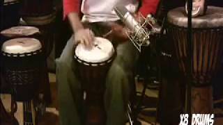 Djembe Solo on X8 Drums Red Black 9quot Djembe Drum [upl. by Muriel]