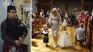 Wedding ceremony bagpipes Highland cathedralScotland the brave [upl. by Ariait]