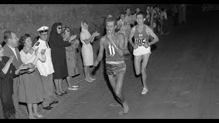 Running a marathon barefoot  Abebe Bikila  Sporting Plus [upl. by Nisse]