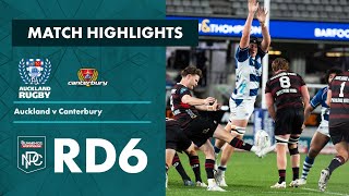 RD 6 HIGHLIGHTS Auckland v Canterbury Bunnings NPC 2023 [upl. by Arrimat193]