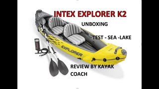 Intex Explorer K2 Inflatable Kayak Review [upl. by Ycal158]