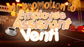 My Promotion to EA at Venti  Roblox [upl. by Llevron]