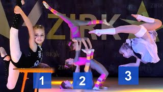 TOP 3 Acrobatic and Contortion circus numbers at the Talent Show ZIRKA [upl. by Enilesor]