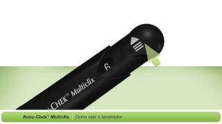 Como utilizar o lancetador AccuChek MultiClix [upl. by Nosecyrb]