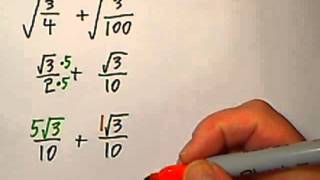 HW 028 U4 83 Adding Fractions With Radicals [upl. by Cassell640]