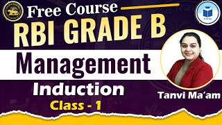 RBI GRADE B Free Course  Management  Introduction  Class 1  CivilsTap [upl. by Bil]