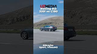 C180 vs 320i 50km hızla rolling yarışı  Mercedes C180 W205 vs BMW 320i F30 [upl. by Cardie]