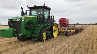 Horsch Sprinter and Grange Machinery 6m LDT direct drilling OSR into wheat stubble [upl. by Hannasus]