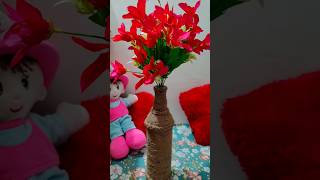 Made by me flower pot Daru bottle 🍾 flowers pots homemade vrpkushwaha poonamkushwaha [upl. by Sesmar]