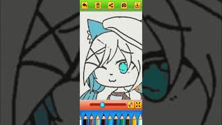 Coloring a gacha Character Gacha coloring book [upl. by Esetal]