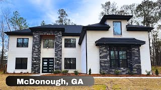 INSIDE THIS STUNNING CONTEMPORARY HOME FOR SALE  MCDONOUGH GA 5 BED  55 BATH  FULL TOUR [upl. by Syst]