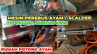 MESIN PEREBUS AYAM  MESIN SCALDER CHIKEN  RUMAH POTONG AYAM [upl. by Eetak]