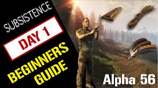 SUBSISTENCE COMPLETE BEGINNERS GUIDE  HOW TO SURVIVE DAY 1 TUTORIAL  A56 TIPS amp TRICKS [upl. by Karp410]