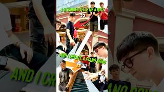 With 1 NOTE this guy created a Piano Song on a Public Piano😱🎹 publicpiano reaction piano music [upl. by Reviere]