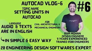 SETTING UNITS IN AUTOCAD BY RAM MOHAN [upl. by Romilda15]