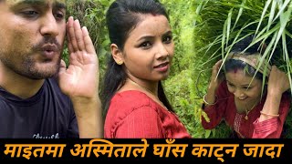 घाँसे Vlog अस्मिता माइतमा घाँस काट्न जादां सुसेली हालेर जिस्काउदैझुसेल्किरा देखेर सातो गयो [upl. by Gievlos287]