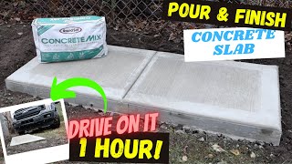 DIY pour and finish a CONCRETE SLAB with Rapid Set Concrete Mix [upl. by Norris228]