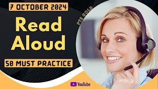 PTE Read Aloud  OCTOBER 2024  MUST PRACTICE [upl. by Sabba]