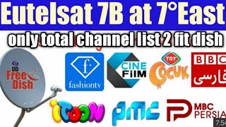 Eutelsat 7B at 7°East Channels List  Movies Channel [upl. by Ylesara]