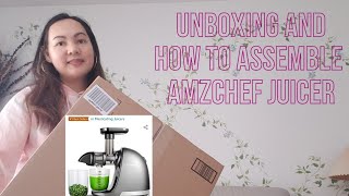 UNBOXING SLOW MASTICATING AMZCHEF JUICER  EASY ASSEMBLE [upl. by Drahcir286]