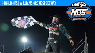 World of Outlaws NOS Energy Drink Sprint Cars  Williams Grove Speedway  July 27 2024  HIGHLIGHTS [upl. by Yerok]