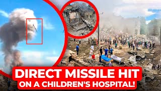 🔴ATTACK ON KYIV CHILDRENS HOSPITAL OKHMATDYT DESTROYED BY RUSSIAN STRIKERESCUERS CLEAR THE RUBBLE [upl. by Gizela617]