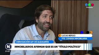 Inmobiliarios afirman que la derogación de la ley de alquileres es un “título político” [upl. by Darnoc452]