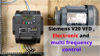 Siemens sinamics V20 VFD drive remote control electronic and multi frequency control English [upl. by Nickolas]