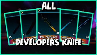 All Developers Knife In Survive The Killer  Survive the killer  Roblox [upl. by Rafaelita]