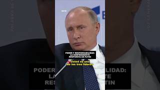 Panelista interroga a Putin sobre su poder y miedo en el escenario mundialputin rusia presidente [upl. by Eidnim34]