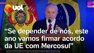 Lula Se depender de nós este ano vamos firmar o acordo da União Europeia com o Mercosul [upl. by Sitruc]