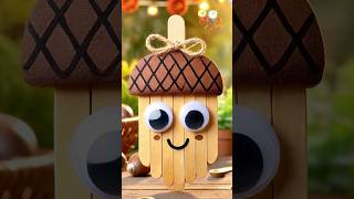 DIY Wooden Oak Fruits 🍂 Fun Craft to do at Home for kids🌰 diy craft craftyfun kids [upl. by Yekcim528]