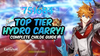 ADVANCED CHILDE GUIDE HUGE CRITS  Best Tartaglia Build amp Showcase  Genshin Impact [upl. by Nollek471]