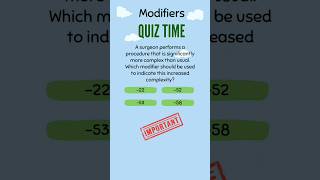 CPC Exam Prep Question Imp Modifiers shorts [upl. by Jr]