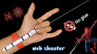 How to make SpiderMan web shooter without using glue  SpiderMan Web Shooter with paper craft [upl. by Coulson248]