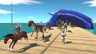 All Units Ground ESCAPE FROM MONSTER BLUE BLOOPERR  Animal Revolt Battle Simulator [upl. by Coppins]