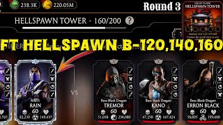 Fatal Hellspawn Tower Boss Battle 120140 amp 160 Fight  Reward MK Mobile  MK11 Rain amp Klassic Rain [upl. by Saloma708]