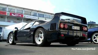 Blue Ferrari F40 with broken headlight  1080p HD [upl. by Afton]