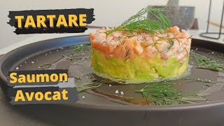 Recette gastronomique FACILE  RAPIDE  PAS CHERE  Tartare Saumon avocat [upl. by Schonfeld]