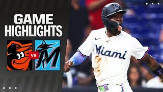 Orioles vs Marlins Game Highlights 72424  MLB Highlights [upl. by Meara]