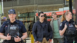 Hudsons Bay security falsely calls Vancouver police on people standing on public sidewalk  Part 2 [upl. by Persas163]