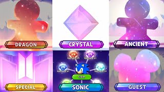 all crk cookie gacha rarity animations 💎 [upl. by Akinnej199]