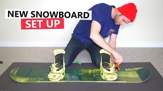 How to Set Up your Snowboard  First Trick to Learn [upl. by Eitsym]