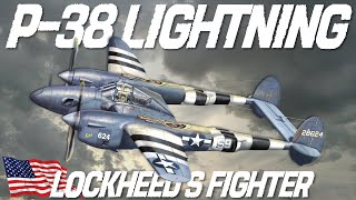 P 38 Lightning  Lockheed singleseat twin pistonengined fighter aircraft  Upscaled Video [upl. by Enelegna896]