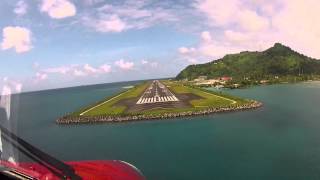 Landing at Chuuk International Airport HD [upl. by Nottap360]