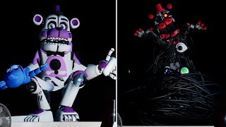 Funtime Freddy transforms into Molten Freddy behind desk  Five Nights at Freddys Security Breach [upl. by Atterol]