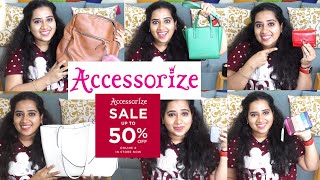 🛑ACCESSORIZE London 50 Sale Haul  Review on Backpack Hand Bags Wallets Tote Bags Pouch 👜👛 [upl. by Ehtnax]