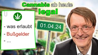 Ab heute ist Cannabis legal  Was ist erlaubt  Legalisierung [upl. by Alejandrina869]